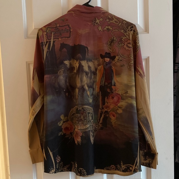 Pastaza Artistic Print Women's Blouse - Picture 3 of 8